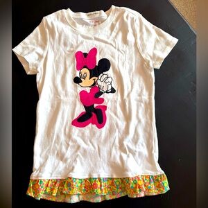 Girls custom boutique Disney Minnie Mouse ruffle tee, size L (10)